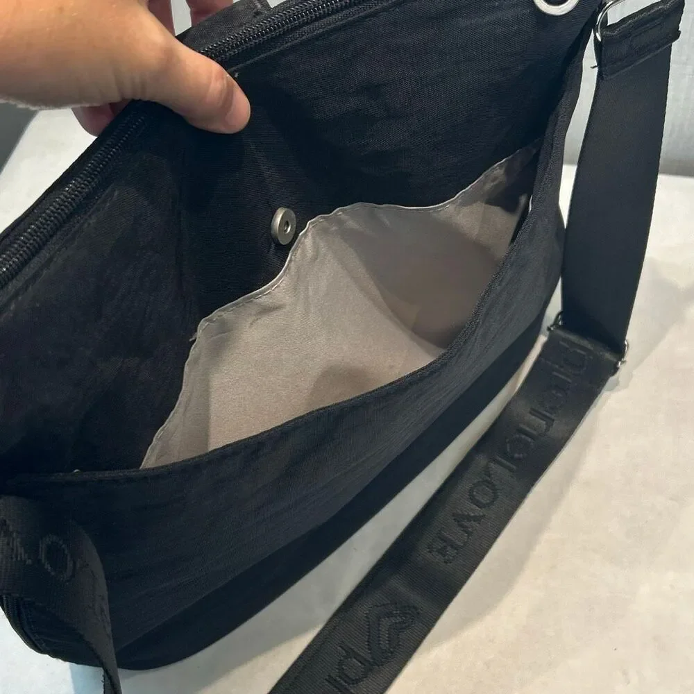 Baggallini Black Shoulder Bag Crossbody Purse Adjustable Strap